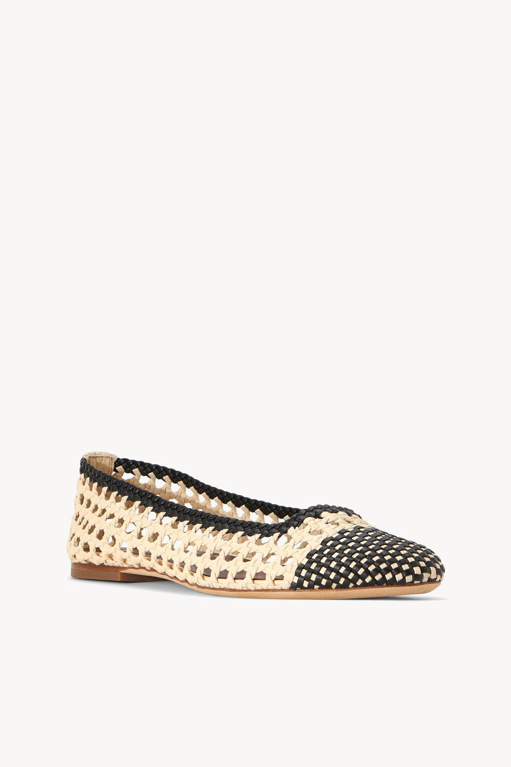 NELL CROCHET BALLERINA CREAM BLACK - STAUD US