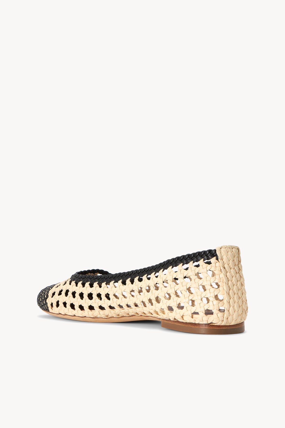 NELL CROCHET BALLERINA CREAM BLACK - STAUD US