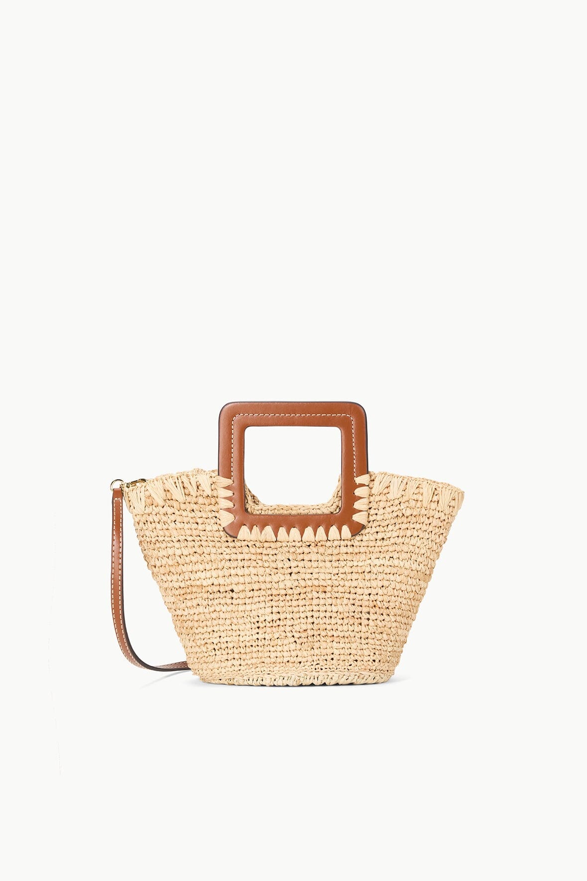 SHIRLEY RAFFIA MINI BUCKET NATURAL TAN - STAUD US