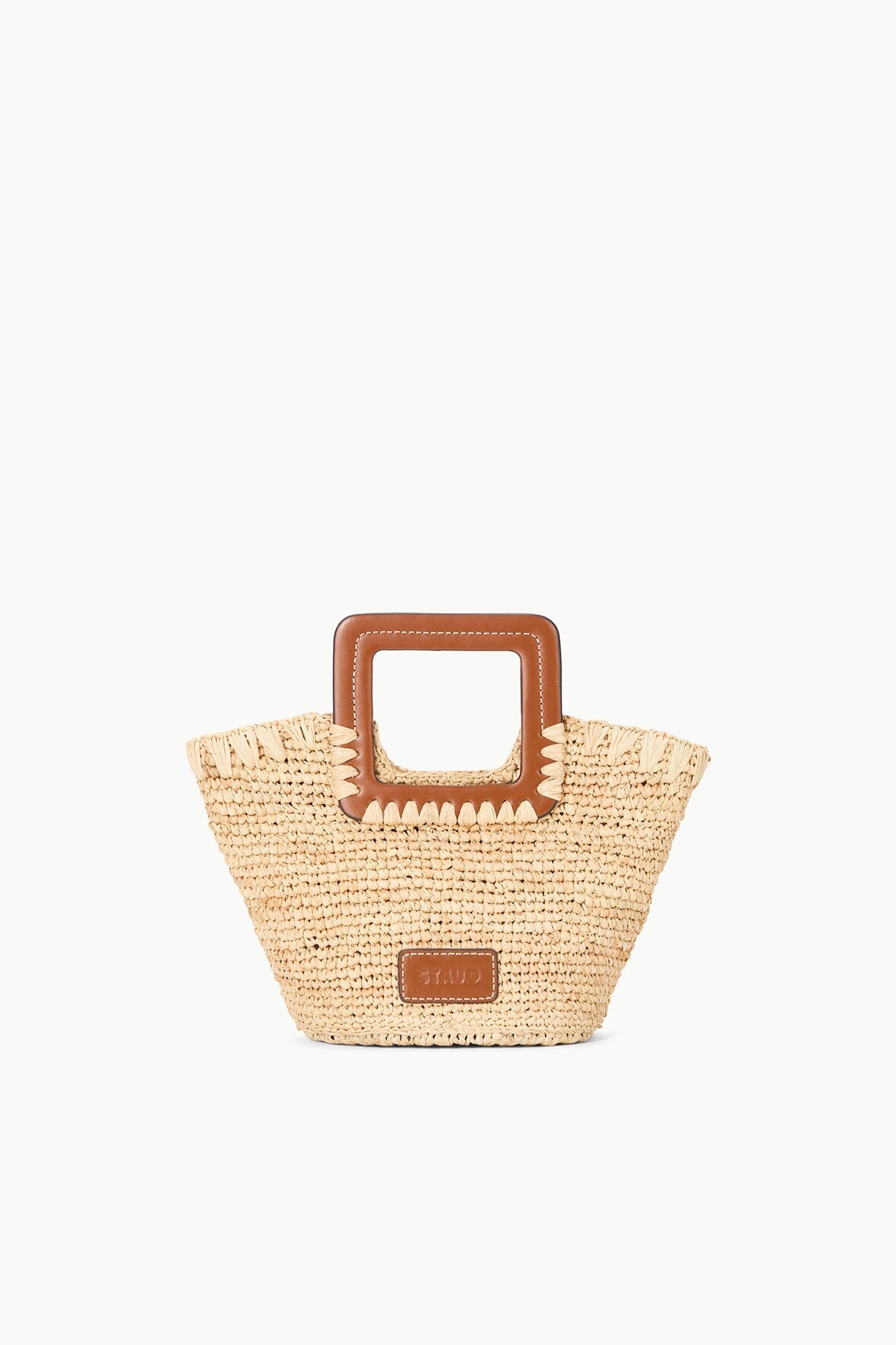 SHIRLEY RAFFIA MINI BUCKET NATURAL TAN - STAUD US