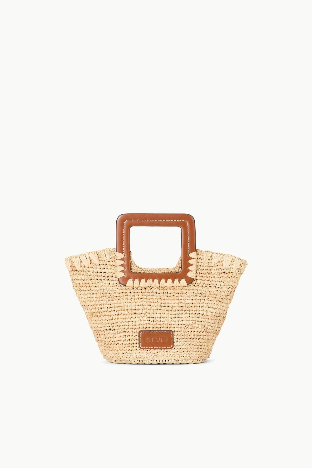 SHIRLEY RAFFIA MINI BUCKET NATURAL TAN - STAUD US