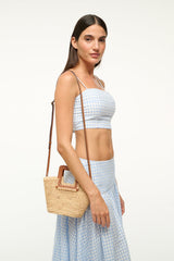 SHIRLEY RAFFIA MINI BUCKET NATURAL TAN - STAUD US