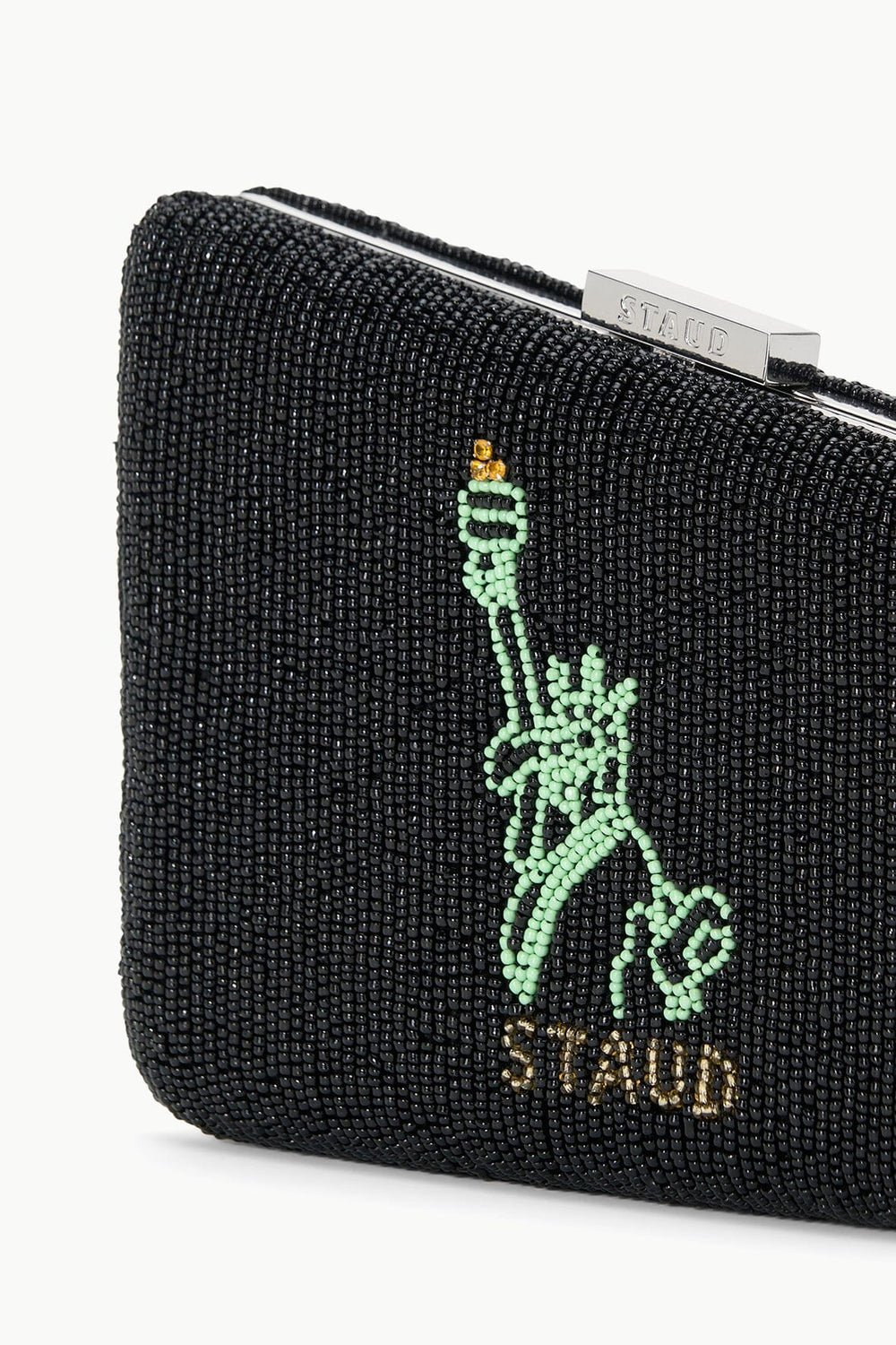 CARMELLA BEADED CLUTCH NYC SKYLINE - STAUD online