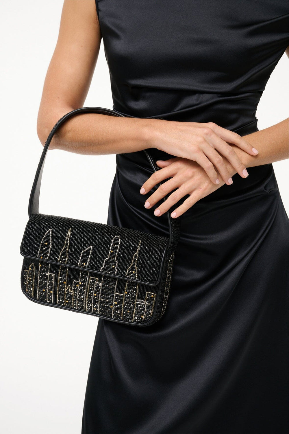 TOMMY BEADED BAG NYC SKYLINE - STAUD outlet