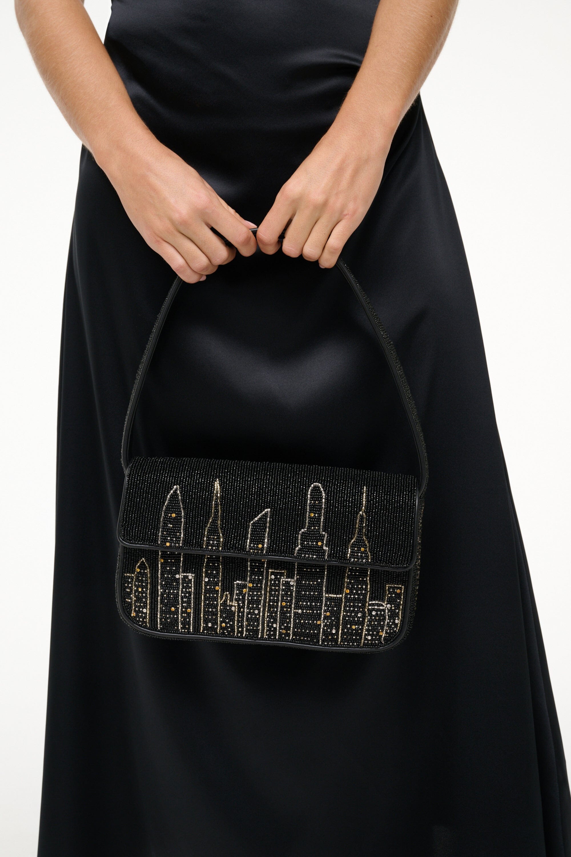 TOMMY BEADED BAG NYC SKYLINE - STAUD outlet