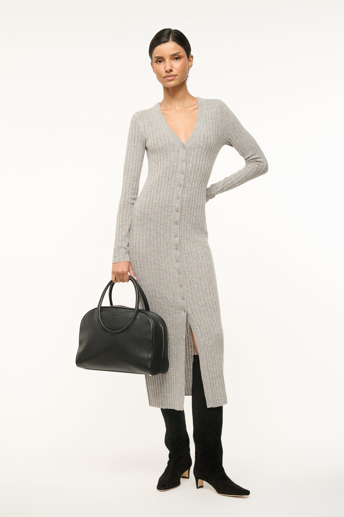 SHOKO CASHMERE SWEATER HEATHER GREY - STAUD near me