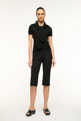 EASY CASHMERE TEE BLACK - STAUD online