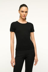 EASY CASHMERE TEE BLACK - STAUD online
