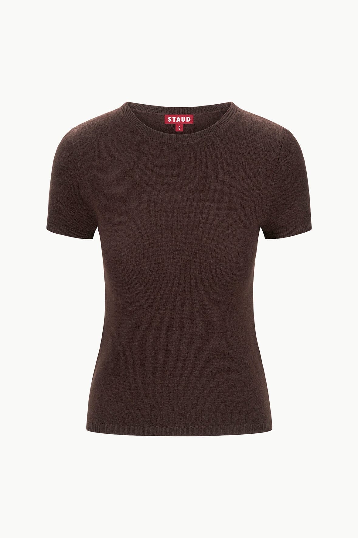 EASY CASHMERE TEE DARK CHOCOLATE - STAUD US