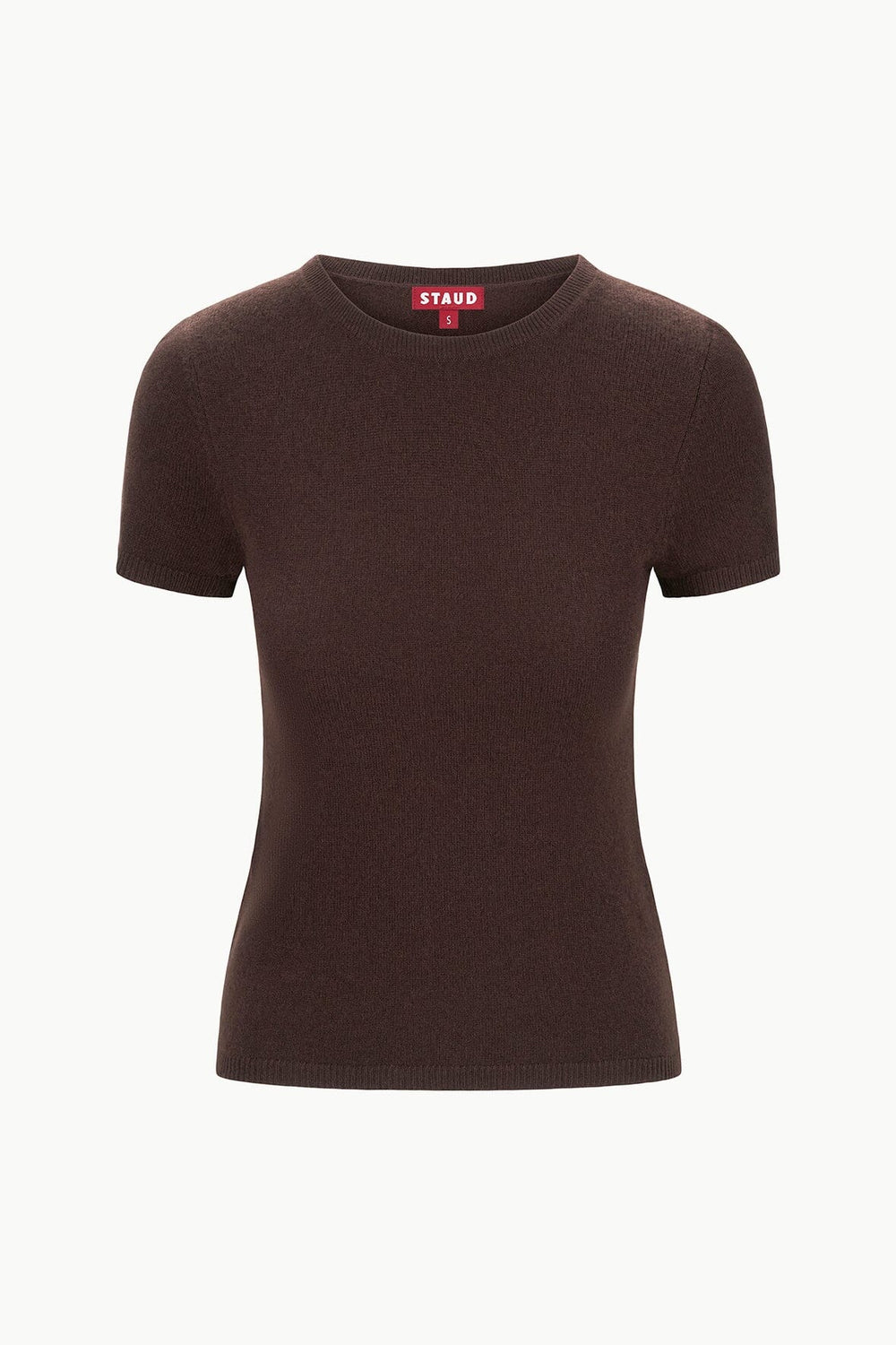 EASY CASHMERE TEE DARK CHOCOLATE - STAUD US