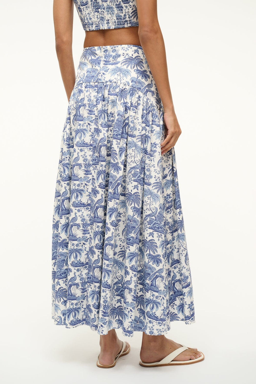 PROCIDA SKIRT BLUE TOILE - STAUD online