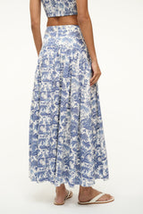 PROCIDA SKIRT BLUE TOILE - STAUD online