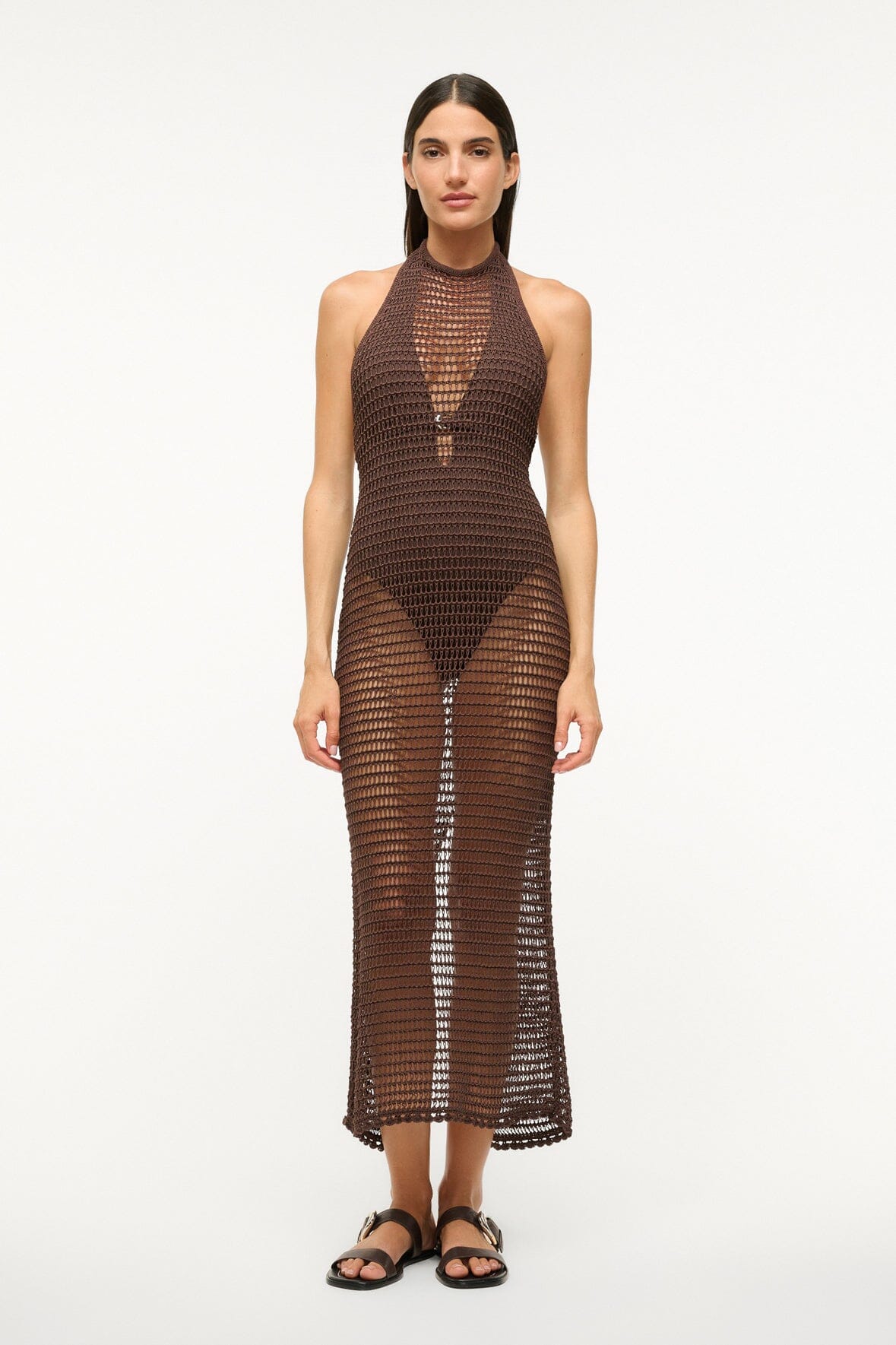 JANE DRESS DARK CHOCOLATE - STAUD near me