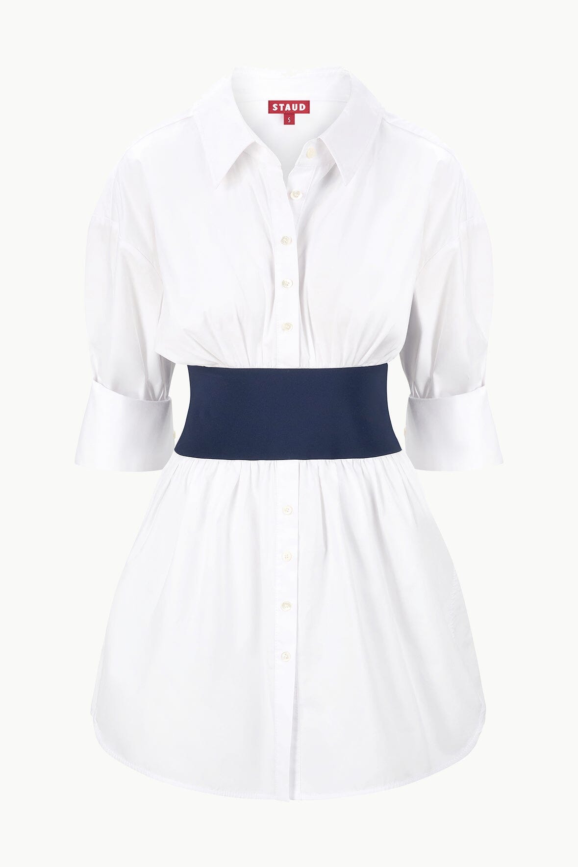 MICHELLE DRESS WHITE NAVY - STAUD online