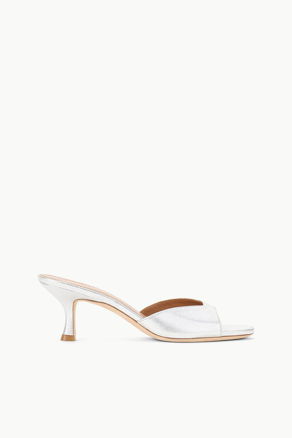 BRIGITTE MULE SILVER SATIN - STAUD sale