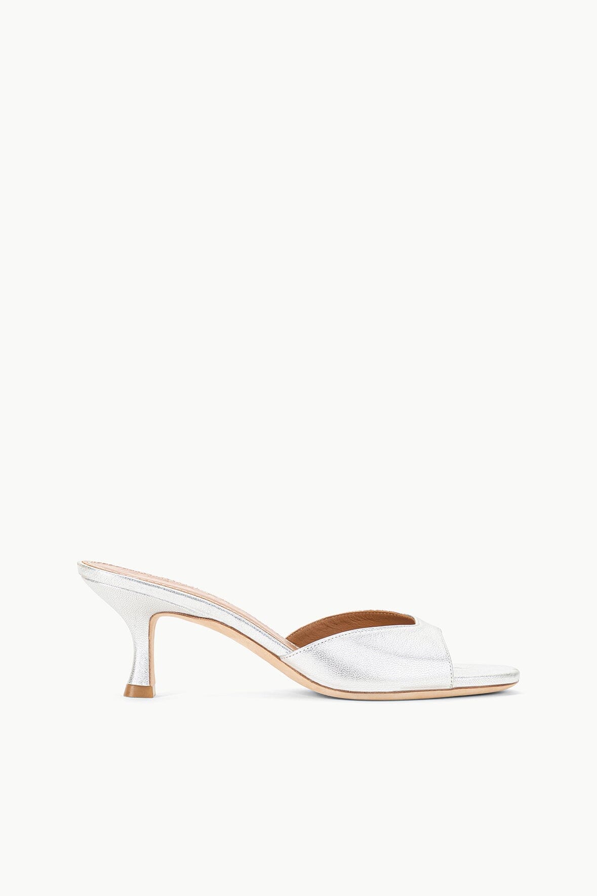 BRIGITTE MULE SILVER SATIN - STAUD sale