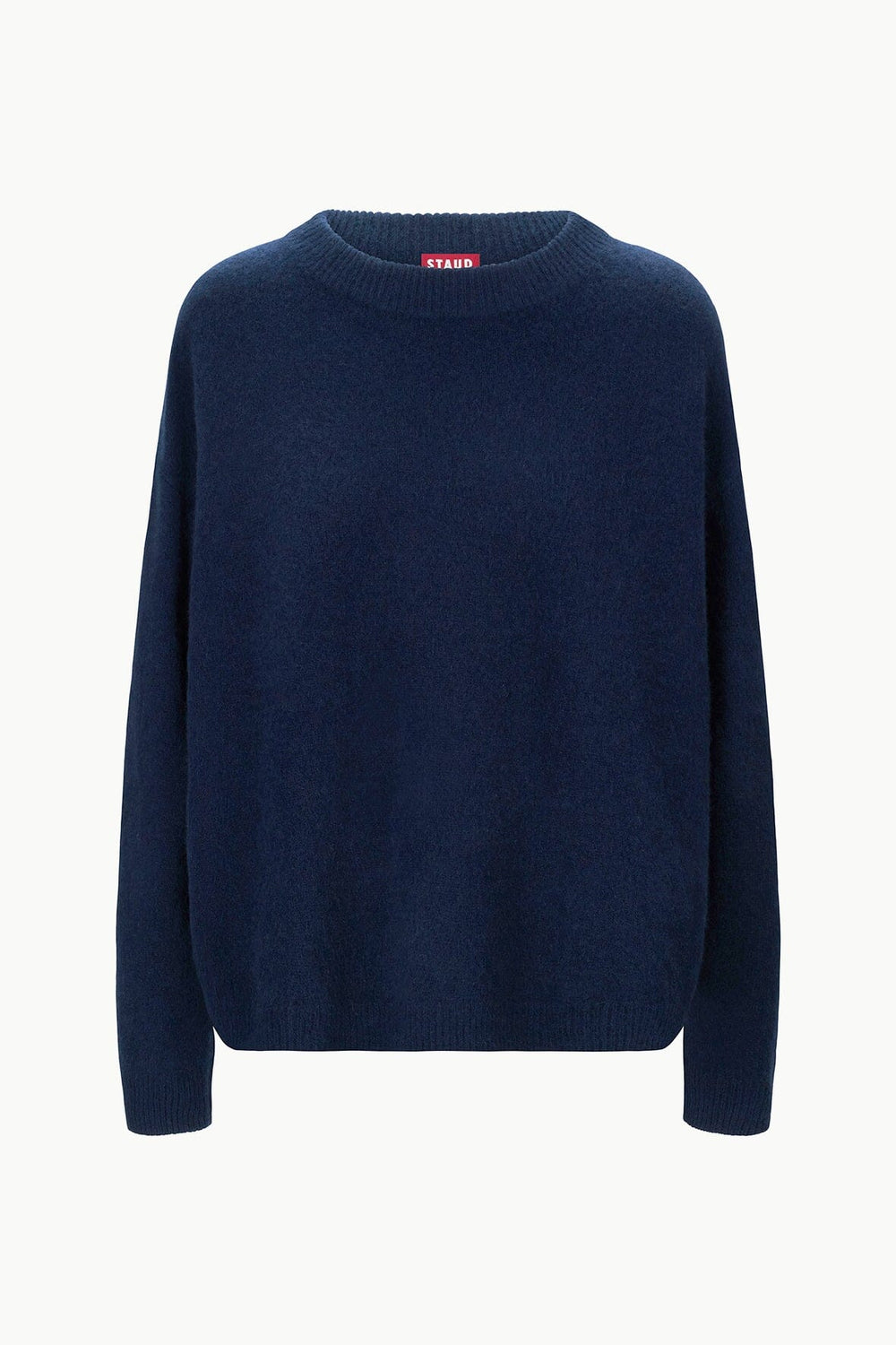 SERRANO CASHMERE RELAXED CREW NAVY - STAUD for sale