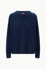 SERRANO CASHMERE RELAXED CREW NAVY - STAUD for sale