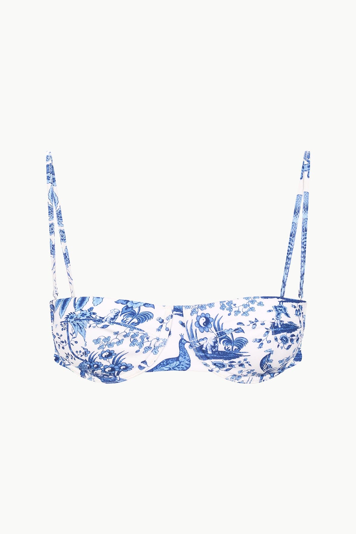 JO BALCONETTE BIKINI TOP BLUE TOILE - STAUD sale