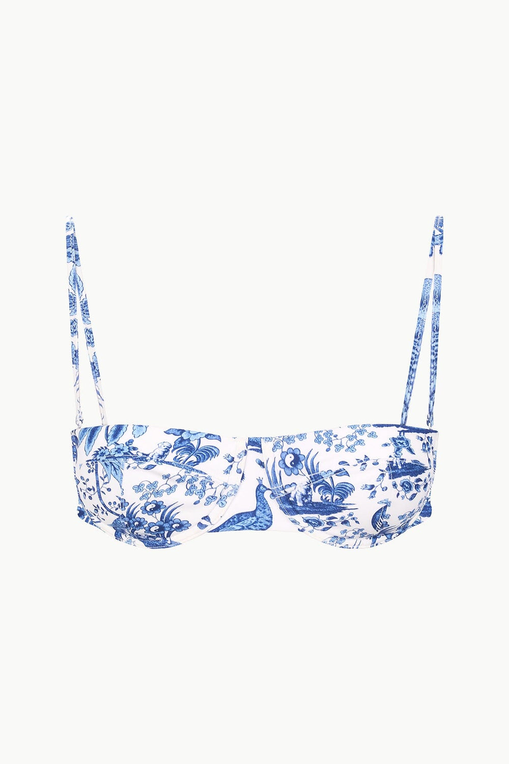 JO BALCONETTE BIKINI TOP BLUE TOILE - STAUD sale