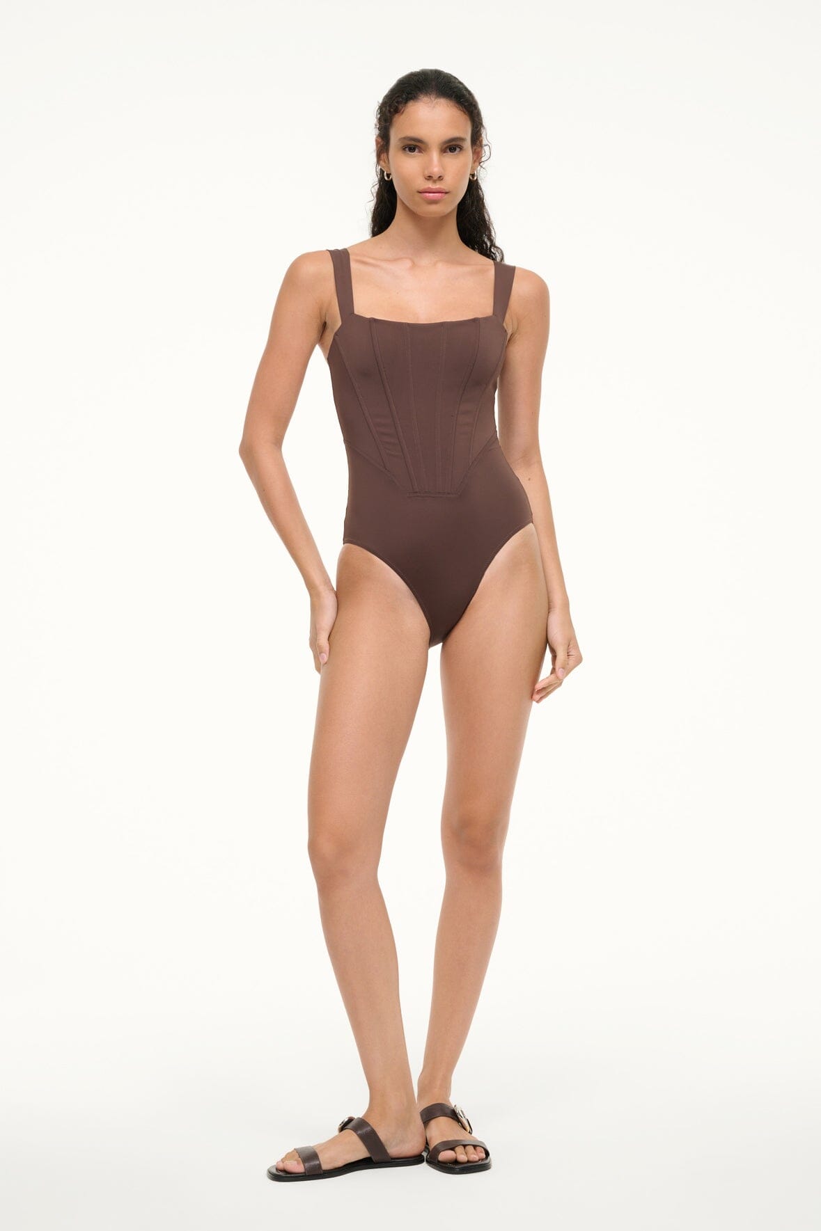 ADELAIDE ONE PIECE DARK CHOCOLATE - STAUD US