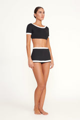 NELL SWIM SKIRT BLACK/WHITE 1 - STAUD near me