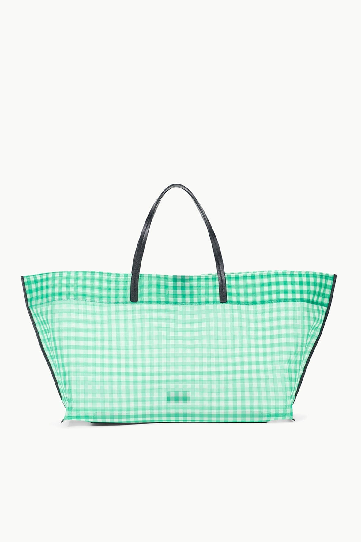 CHRISTOS LARGE MESH TOTE JADE GINGHAM - STAUD US