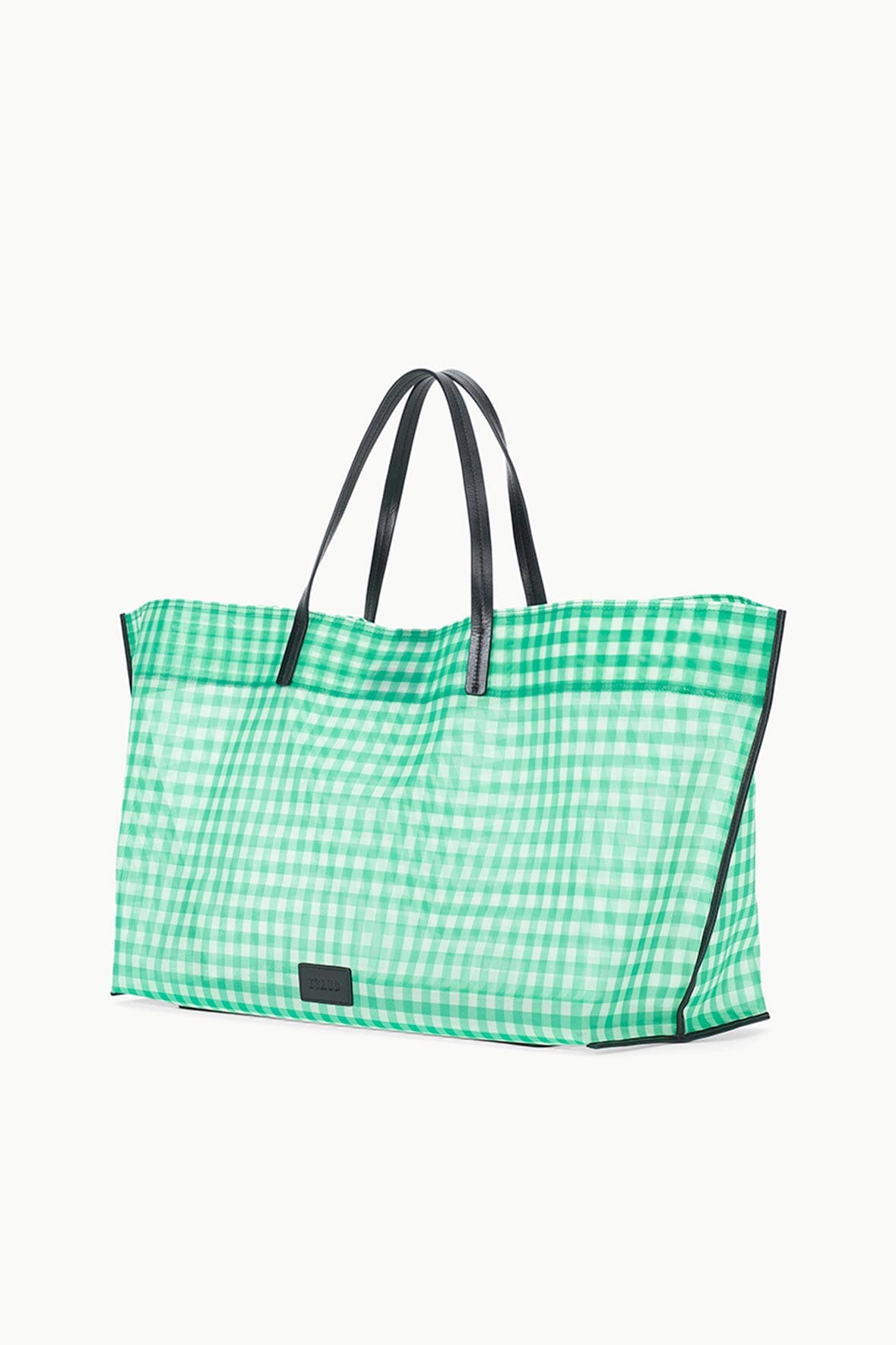 CHRISTOS LARGE MESH TOTE JADE GINGHAM - STAUD US