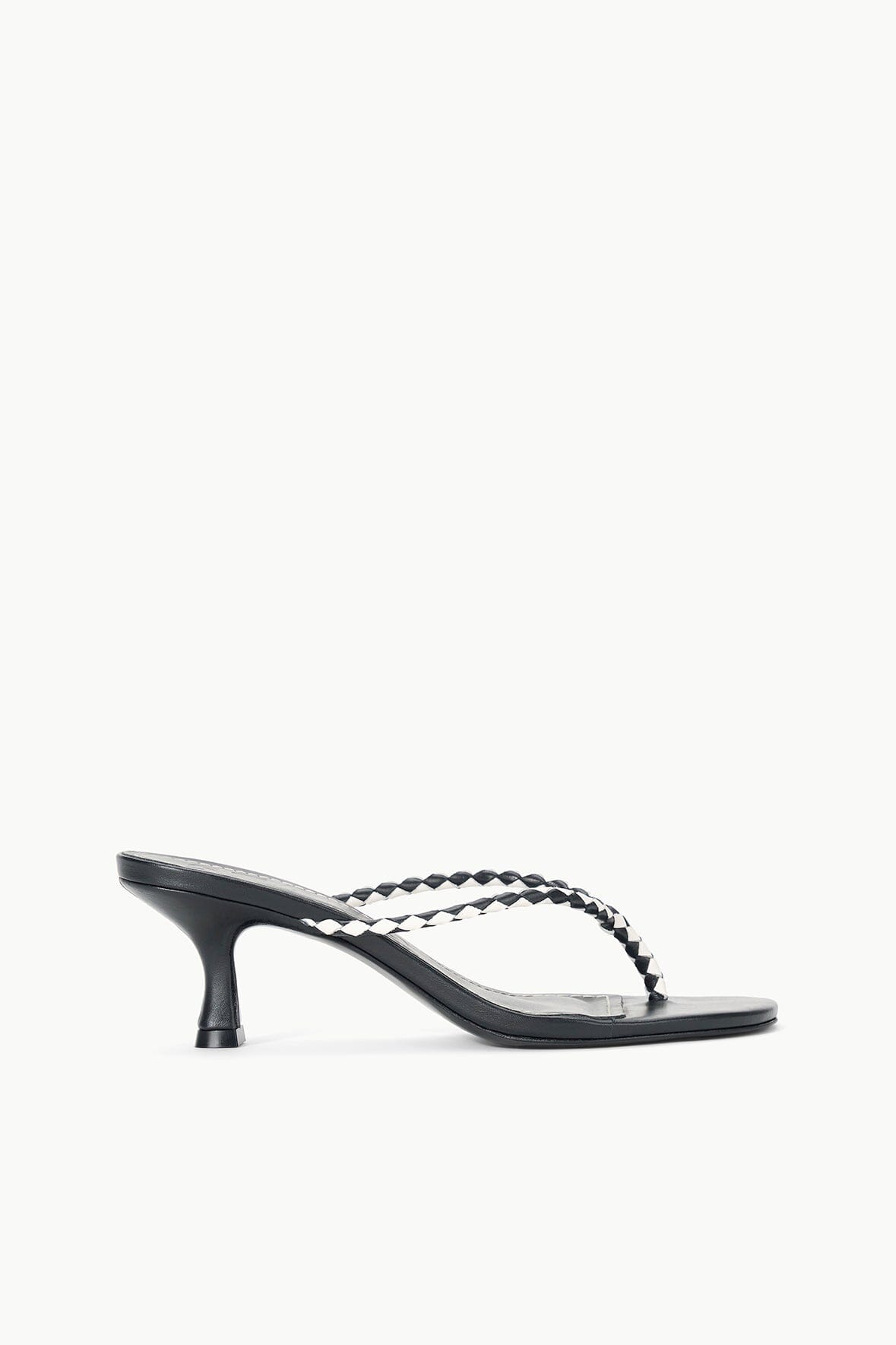 FREJA THONG KITTEN HEEL BLACK PAPER - STAUD online