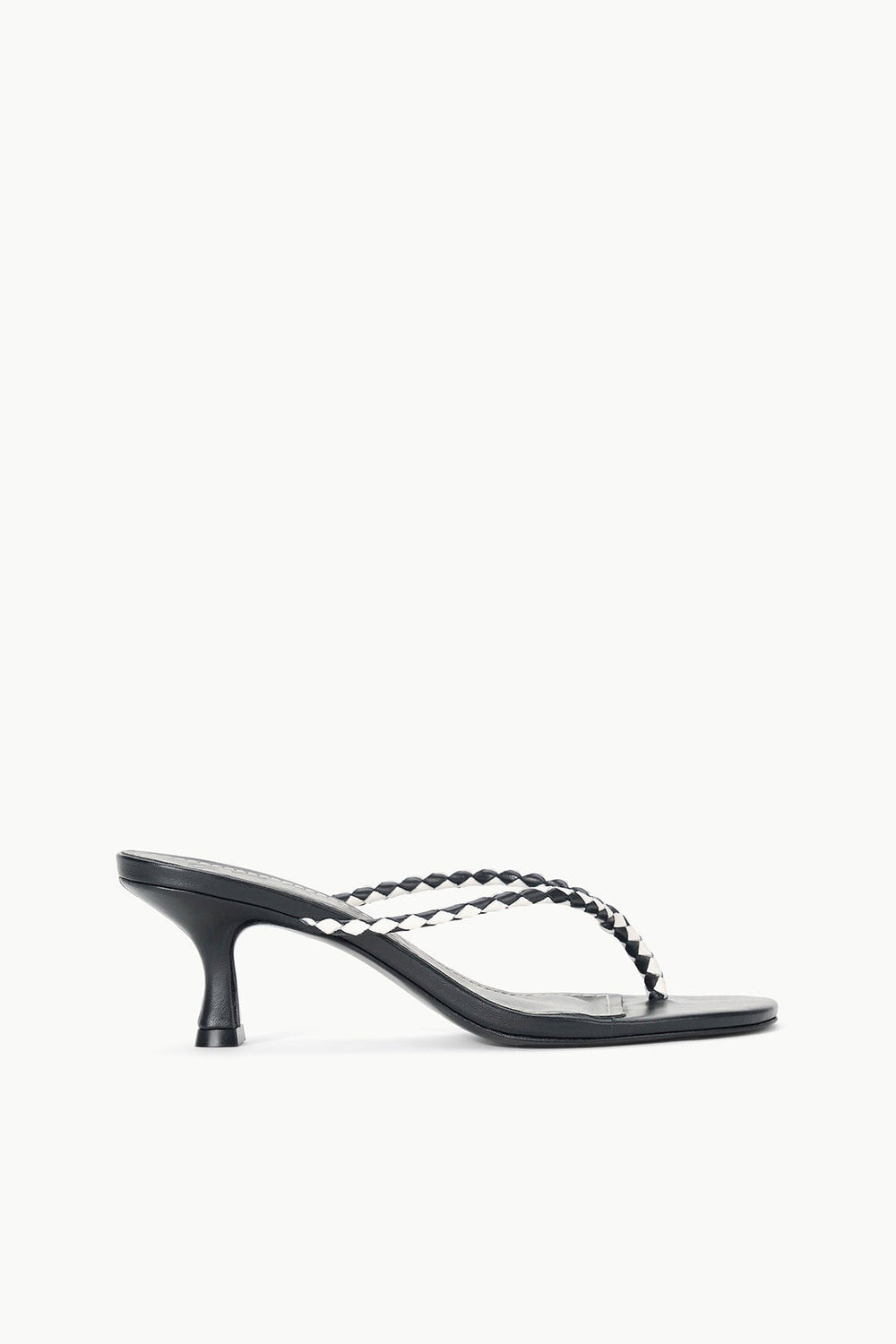 FREJA THONG KITTEN HEEL BLACK PAPER - STAUD online