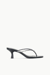 FREJA THONG KITTEN HEEL BLACK PAPER - STAUD online