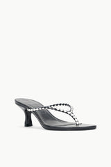 FREJA THONG KITTEN HEEL BLACK PAPER - STAUD online