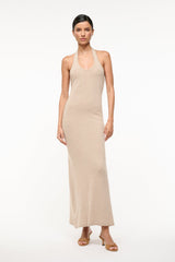 CANELA CASHMERE DRESS STONE - STAUD US