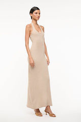 CANELA CASHMERE DRESS STONE - STAUD US