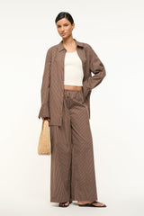 BONFIRE PANT DARK OAK MICRO STRIPE - STAUD US