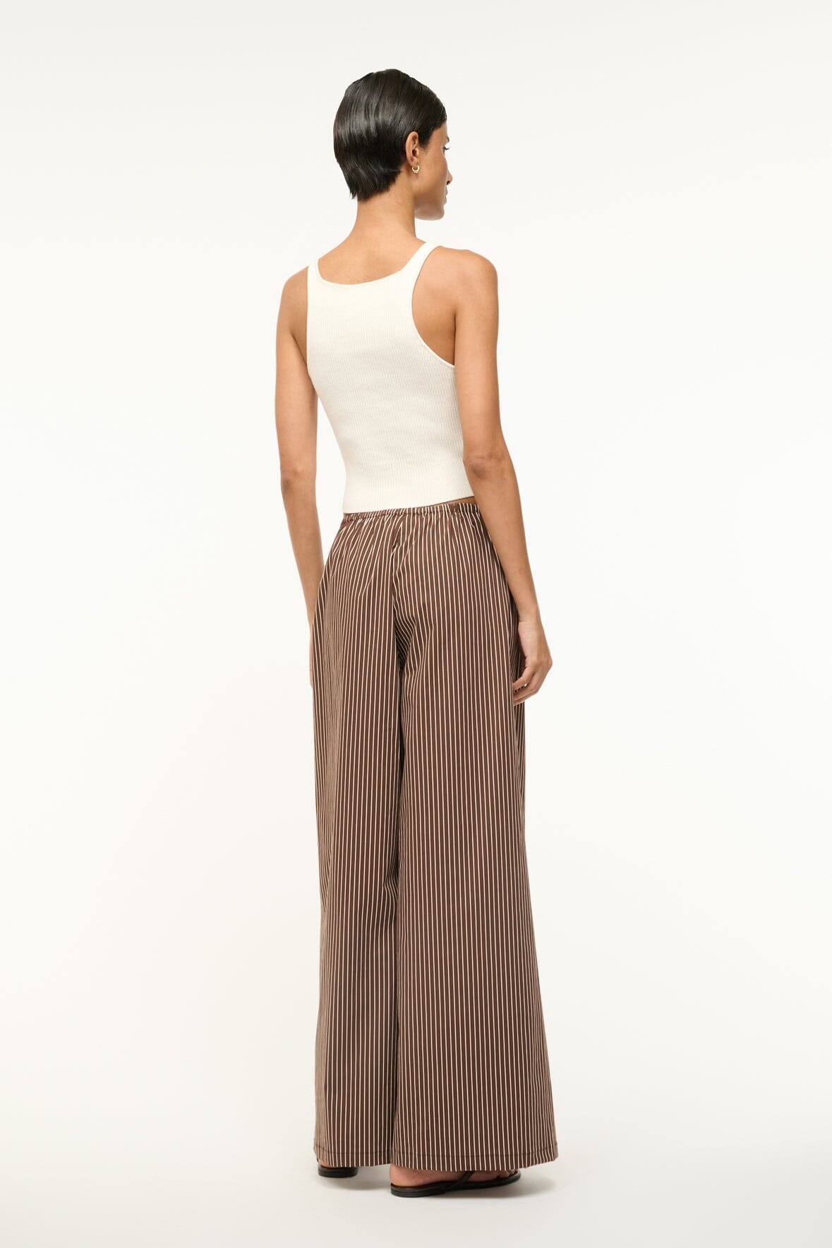 BONFIRE PANT DARK OAK MICRO STRIPE - STAUD US