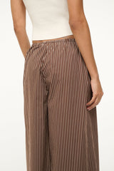 BONFIRE PANT DARK OAK MICRO STRIPE - STAUD US