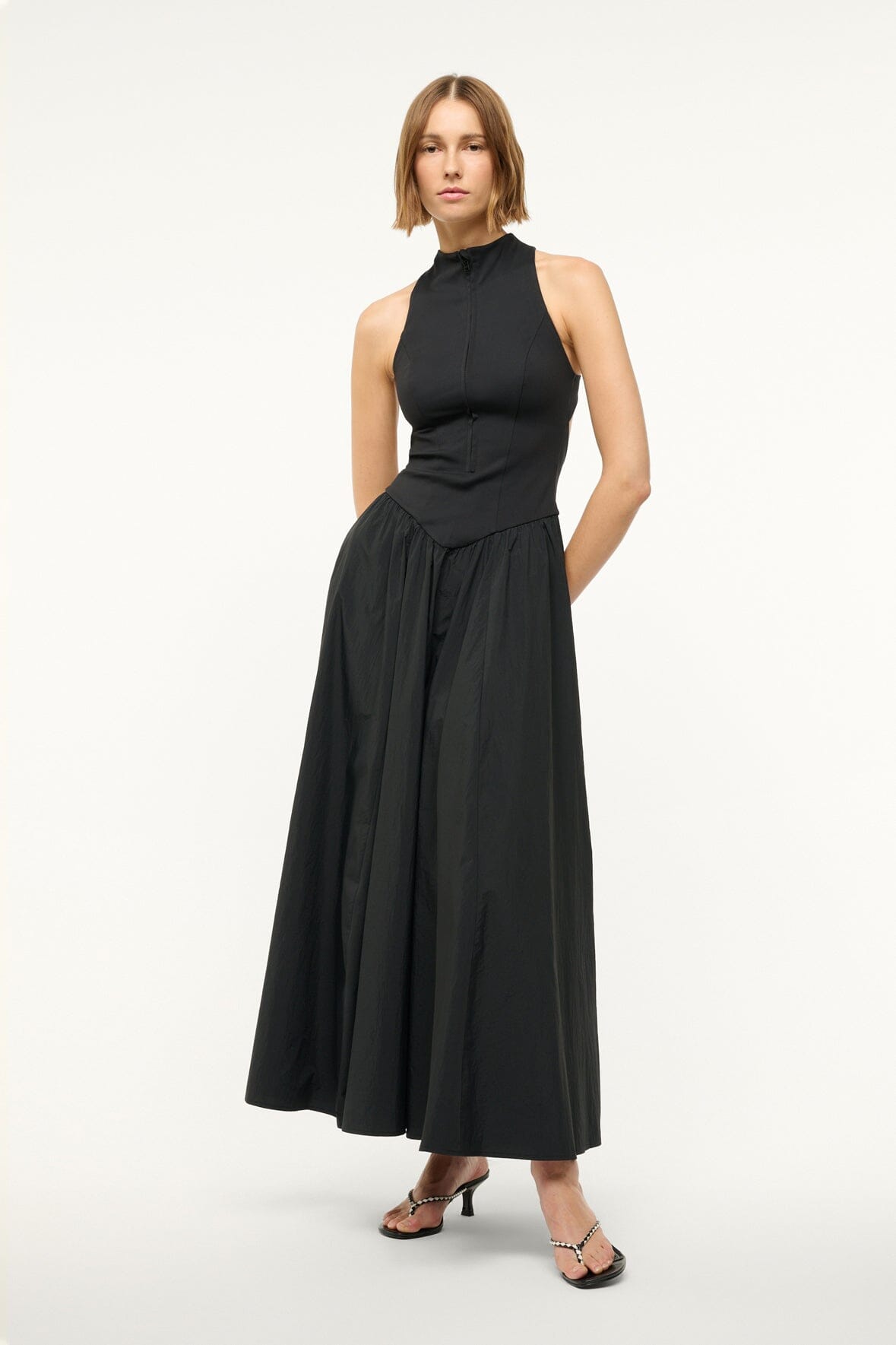 CREVASSE MAXI DRESS BLACK - STAUD US