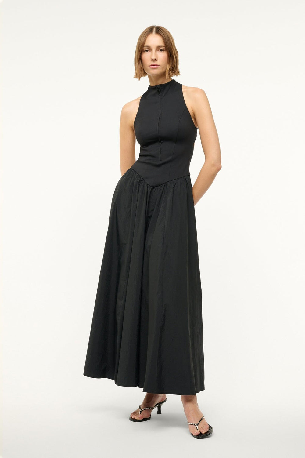 CREVASSE MAXI DRESS BLACK - STAUD US