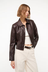LEATHER MARINO JACKET TIRAMISU - STAUD for sale