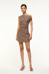 PHARE MINI DRESS DARK OAK MICRO STRIPE - STAUD outlet