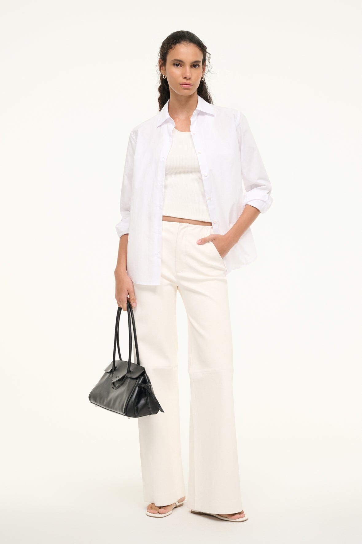 ALINE LEATHER PANTS IVORY - STAUD near me
