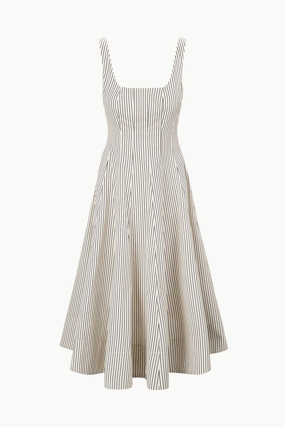 WELLS DRESS IVORY DARK OAK MICRO STRIPE - STAUD near me