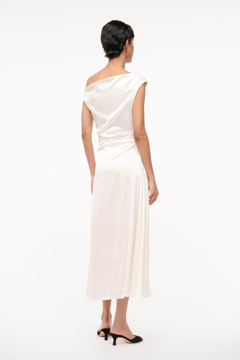 PHARE SILK DRESS IVORY - STAUD sale