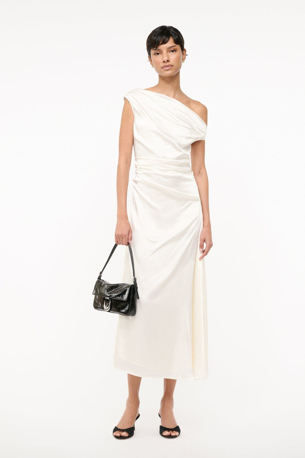 PHARE SILK DRESS IVORY - STAUD sale