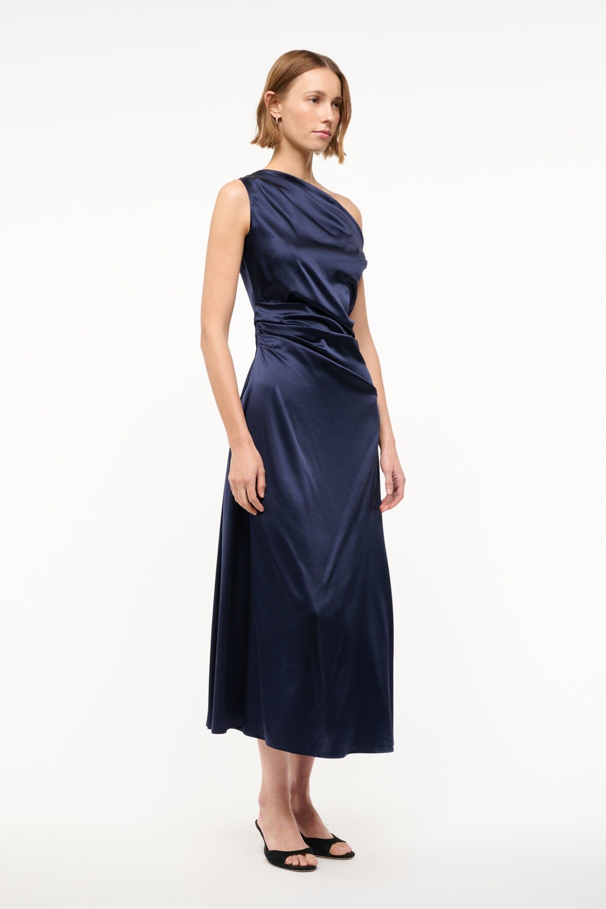 PHARE SILK DRESS NAVY - STAUD near me