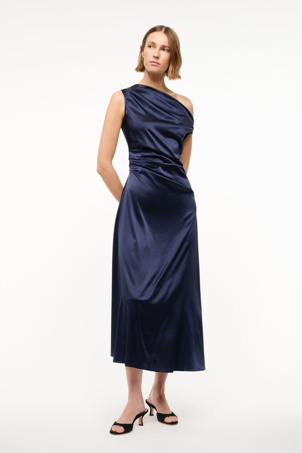PHARE SILK DRESS NAVY - STAUD near me