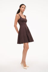 WELLS MINI DRESS EARTH - STAUD for sale