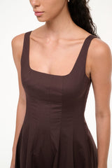 WELLS MINI DRESS EARTH - STAUD for sale