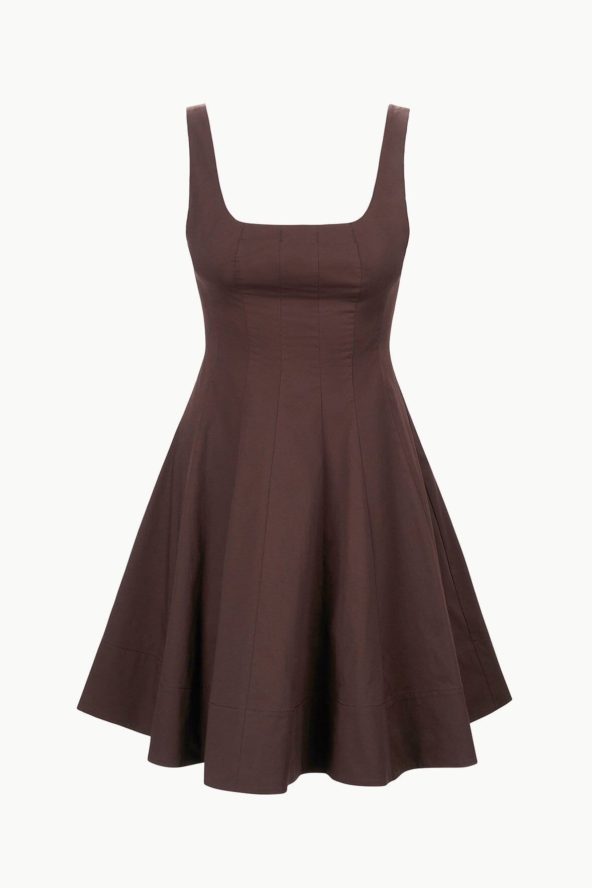WELLS MINI DRESS EARTH - STAUD for sale